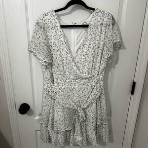 Blue Rain Floral Romper